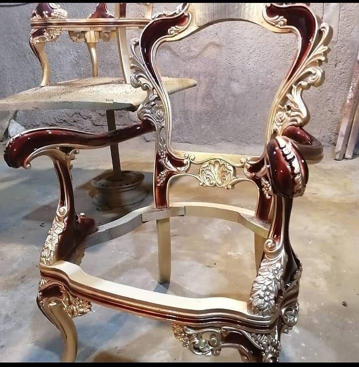 رنگ کاری چوب فن و هنر خانلو